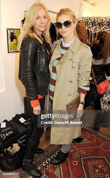 Kate Driver and Laura Bailey attend the launch of the Bella Freud pop-up boutique at Bicester Village on November 15, 2012 in Bicester, England.