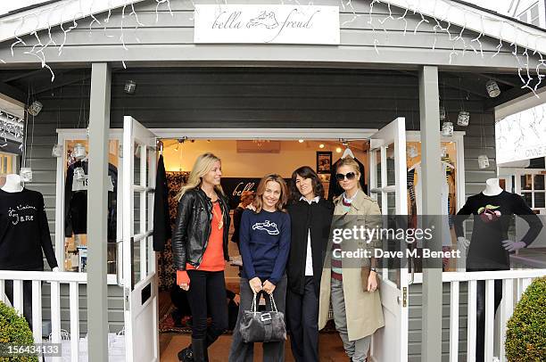 Kate Driver, Jeanne Marine, Bella Freud and Laura Bailey attend the launch of the Bella Freud pop-up boutique at Bicester Village on November 15,...