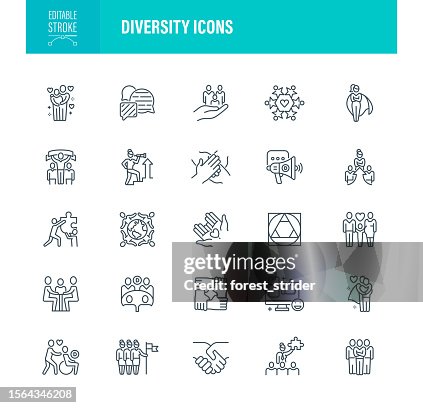 Diversity Icons Editable Stroke Diversity Icons Editable Stroke