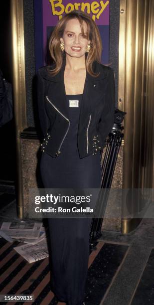 Cecilia Bolocco attends 34th Annual Grammy Awards on March 1, 1994 at Radio City Music Hall in New York City.