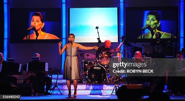 Nelly Furtado performs at the 2012 Latin Recording Academy Person of the Year gala, honoring musician Caetano Veloso of Brazil, on November 14, 2012...