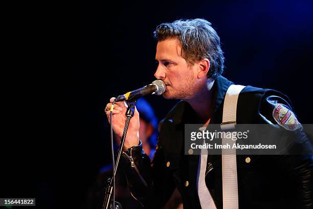 Recording artist Butch Walker performs onstage singing 'Breakdown' at the first ever Jameson Petty Fest West at El Rey Theatre on November 14, 2012...