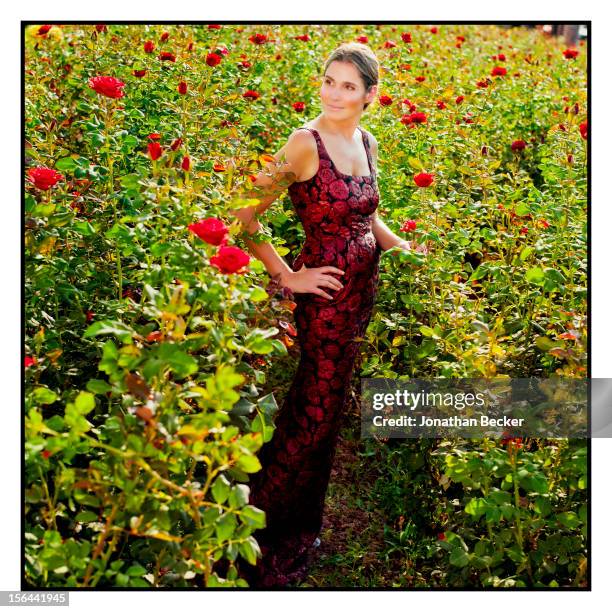 Granddaughter of and former creative director of Estee Lauder, Aerin Lauder is photographed for Town & Country Magazine on May 31, 2012 in the...