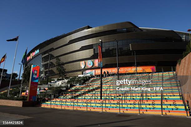General view outside the stadium prior to the FIFA Women's World Cup Australia & New Zealand 2023 Group F match between France and Jamaica at Sydney...