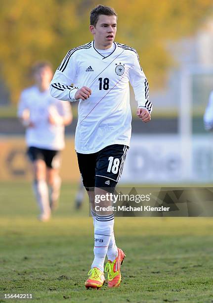 Marvin Hoener of Germany during the International Friendly match between U19 Germany and U19 France at Rheinstadium on November 14, 2012 in Kehl,...