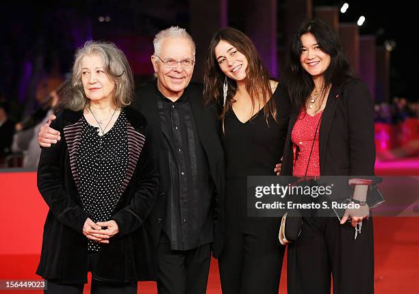 Martha Argerich, Stephen Kovacevich, Stephanie Argerich and Lyda Chen attend the 'Bloody Daughter' Premiere during the 7th Rome Film Festival at the...