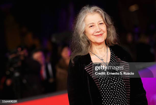 Martha Argerich attends the 'Bloody Daughter' Premiere during the 7th Rome Film Festival at the Auditorium Parco Della Musica on November 15, 2012 in...