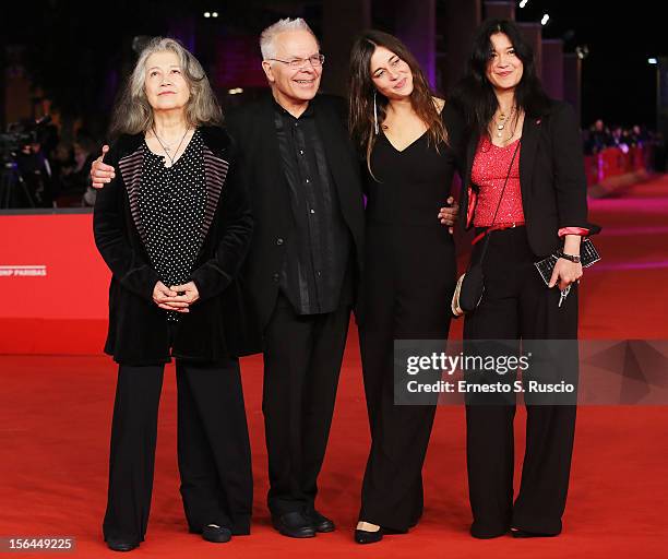 Martha Argerich, Stephen Kovacevich, Stephanie Argerich and Lyda Chen attend the 'Bloody Daughter' Premiere during the 7th Rome Film Festival at the...