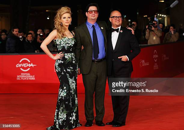 Actress Katheryn Winnick, director Roman Coppola and producer Youree Henley attend the 'A Glimpse Inside The Mind Of Charles Swan III' Premiere...