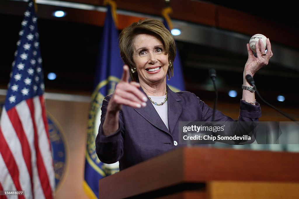 Nancy Pelosi Holds Weekly News Conference