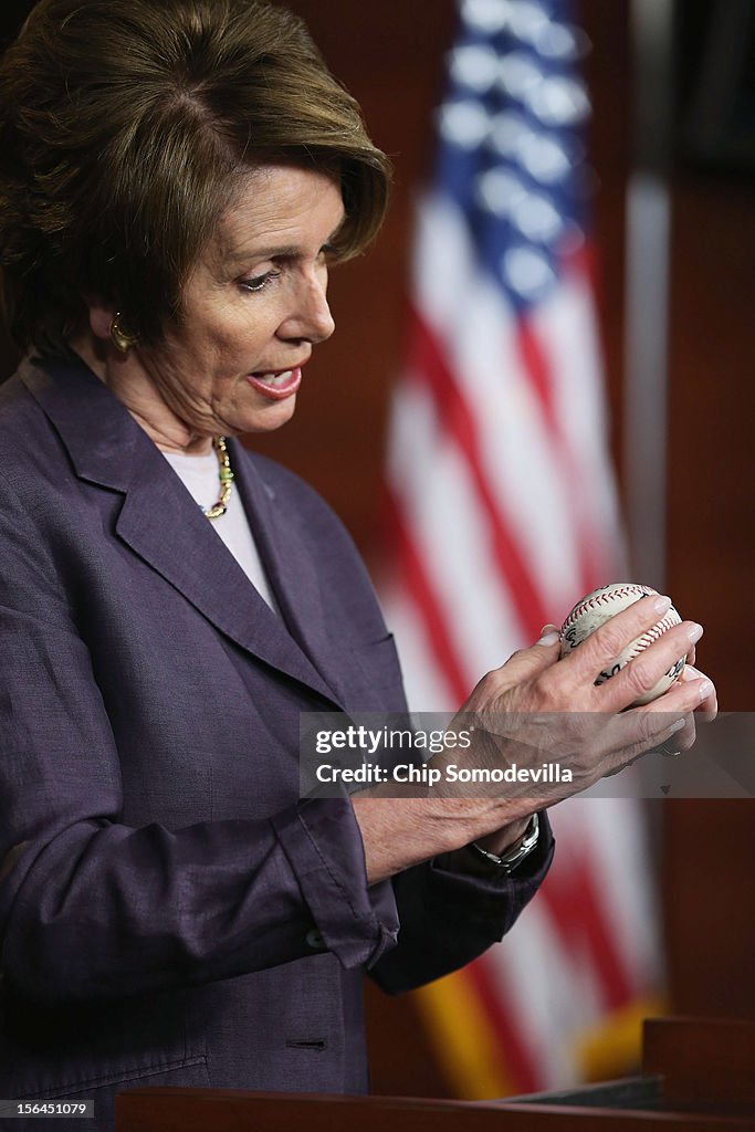 Nancy Pelosi Holds Weekly News Conference