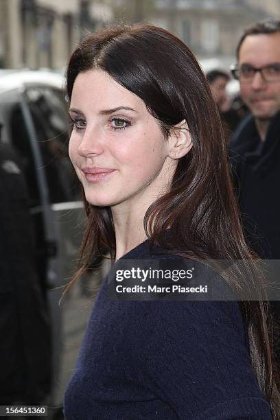 Singer Lana Del Rey is seen leaving her hotel on November 15, 2012 in Paris, France.