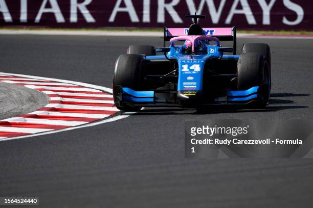 Jack Doohan of Australia and Invicta Virtuosi Racing drives on track during the Round 10:Budapest Feature race of the Formula 2 Championship at...