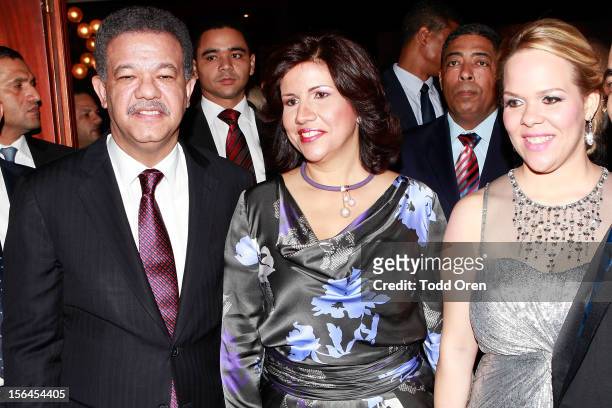 Ex President Leonel Ferdandez and Vice President Margarita Cedeno De Fernandez pose at the 6th Annual Dominican Republic Global Film Festival 2012...