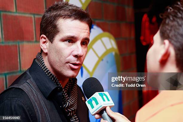 Actor Fernando Carrillo talks at the 6th Annual Dominican Republic Global Film Festival 2012 Day 1 on November 14, 2012 in Santo Domingo, Dominican...