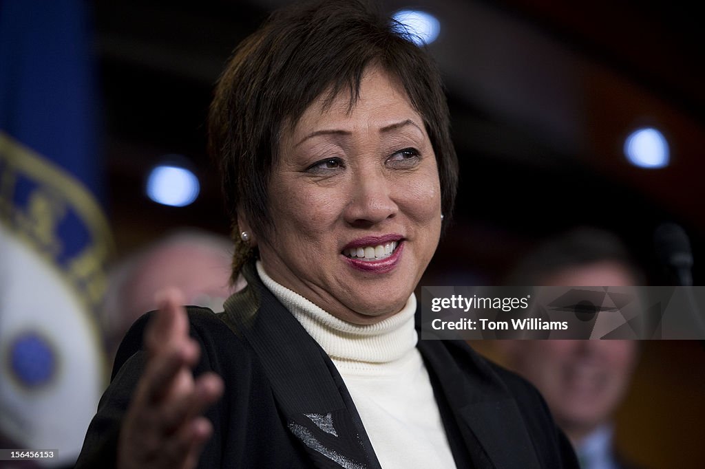 Rep. Colleen Hanabusa, DHawaii, speaks at a news conference with