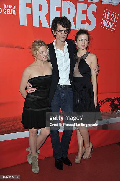 Melanie Thierry, Hugo Gelin and Cecile Cassel attend 'Comme Des Freres' Premiere at Cinema Gaumont Opera on November 15, 2012 in Paris, France.