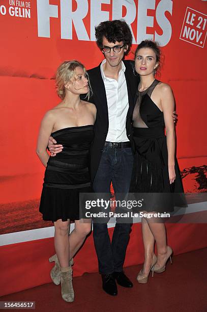 Melanie Thierry, Hugo Gelin and Cecile Cassel 'Comme Des Freres' Premiere at Cinema Gaumont Opera on November 15, 2012 in Paris, France.