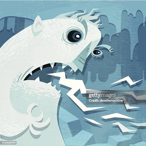 ilustraciones, imágenes clip art, dibujos animados e iconos de stock de monstruo de hielo - monster
