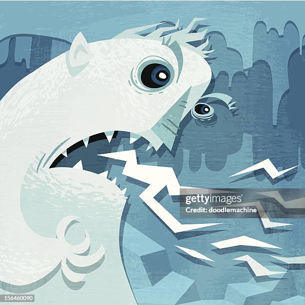 ice monster - inhale exhale stock illustrations