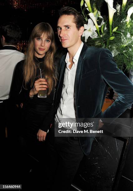 Edie Campbell and Otis Ferry attend an after party celebrating the launch of 'Kate: The Kate Moss Book' hosted by Marc Jacobs, published by Rizzoli...