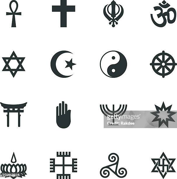 religion silhouette icons - islam stock-grafiken, -clipart, -cartoons und -symbole