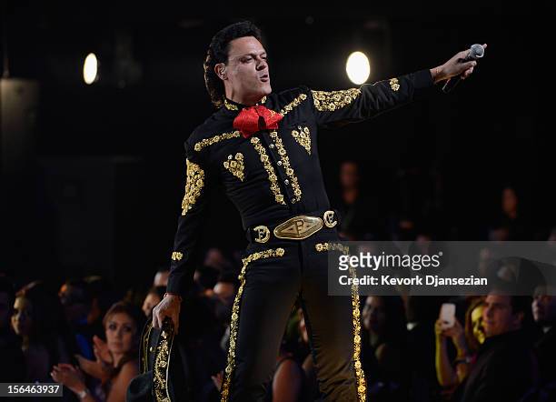 Recording artist Pedro Fernandez performs onstage during the 13th annual Latin GRAMMY Awards held at the Mandalay Bay Events Center on November 15,...