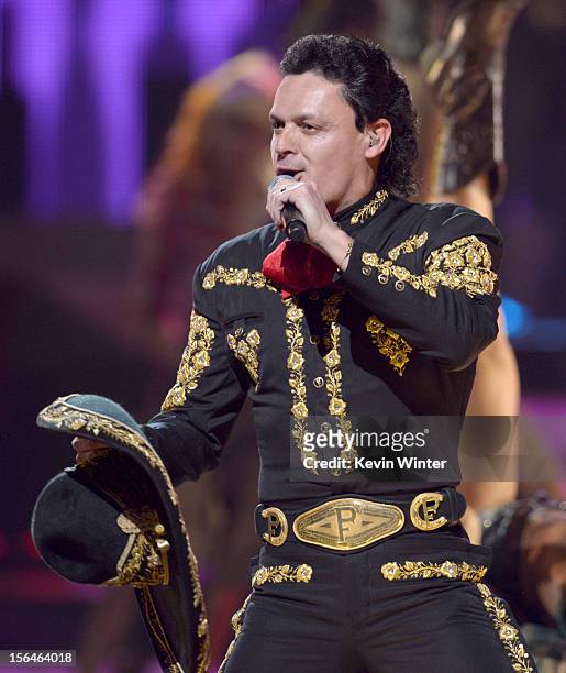 Singer Pedro Fernandez performs onstage during the 13th annual Latin GRAMMY Awards held at the Mandalay Bay Events Center on November 15, 2012 in Las...
