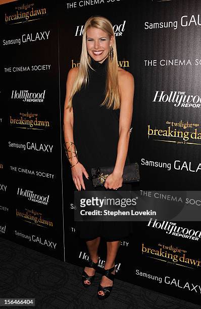 Beth Ostrosky Stern attends The Cinema Society with The Hollywood Reporter & Samsung Galaxy screening of "The Twilight Saga: Breaking Dawn Part 2" on...