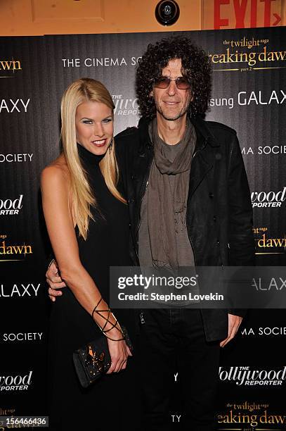 Beth Ostrosky Stern and Howard Stern attend The Cinema Society with The Hollywood Reporter & Samsung Galaxy screening of "The Twilight Saga: Breaking...