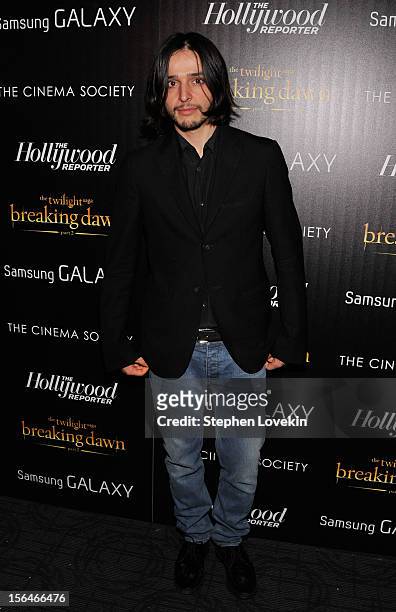 Designer Olivier Theyskens attends The Cinema Society with The Hollywood Reporter & Samsung Galaxy screening of "The Twilight Saga: Breaking Dawn...