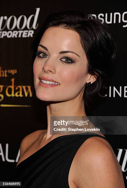 Jaimie Alexander attends The Cinema Society with The Hollywood Reporter & Samsung Galaxy screening of "The Twilight Saga: Breaking Dawn Part 2" on...