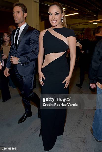 Galilea Montijo and Sebastian Rulli attends the 13th annual Latin GRAMMY Awards held at the Mandalay Bay Events Center on November 15, 2012 in Las...