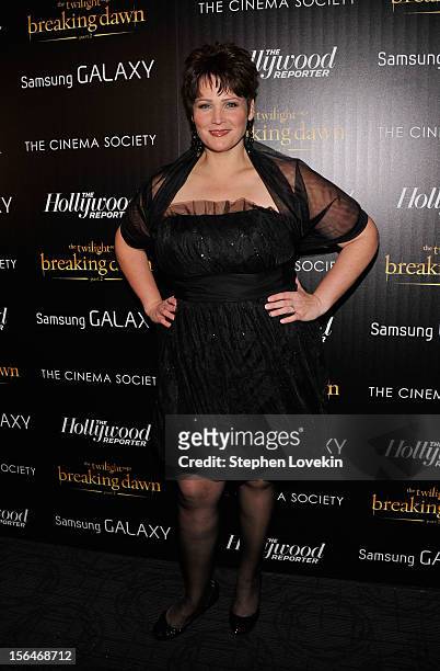 Actress Lisa Howard attends The Cinema Society with The Hollywood Reporter & Samsung Galaxy screening of "The Twilight Saga: Breaking Dawn Part 2" on...