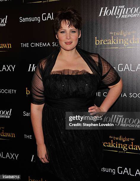 Actress Lisa Howard attends The Cinema Society with The Hollywood Reporter & Samsung Galaxy screening of "The Twilight Saga: Breaking Dawn Part 2" on...