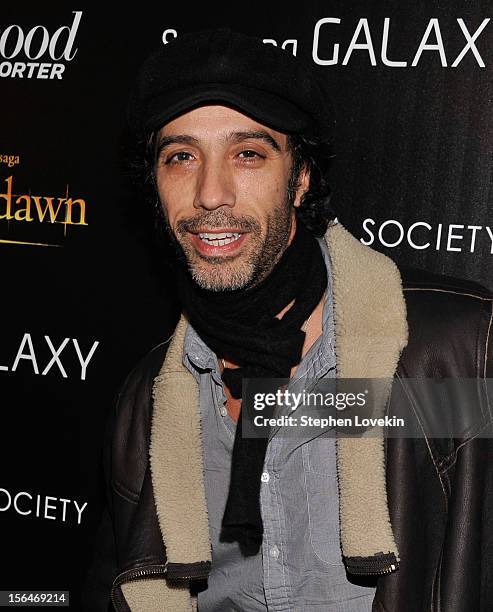 Carlos Leon attends The Cinema Society with The Hollywood Reporter And Samsung Galaxy screening of "The Twilight Saga: Breaking Dawn Part 2" on...