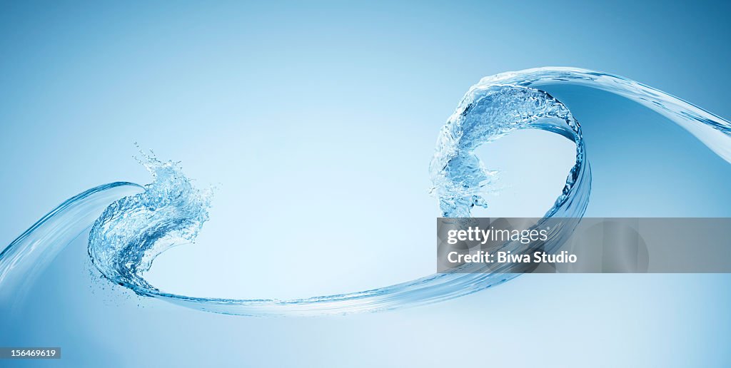 Clear bule water wave