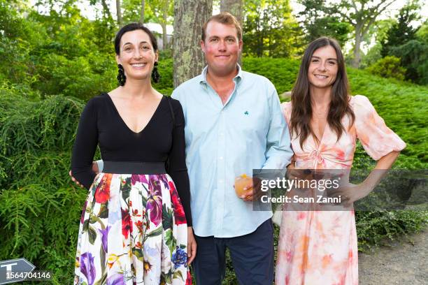 Mariah Whitmore, Julian Kohl and Magdalena Whitmore attend LongHouse Reserve MIDSUMMER DREAM 2023 Benefit at LongHouse Reserve on July 22, 2023 in...