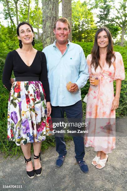 Mariah Whitmore, Julian Kohl and Magdalena Whitmore attend LongHouse Reserve MIDSUMMER DREAM 2023 Benefit at LongHouse Reserve on July 22, 2023 in...
