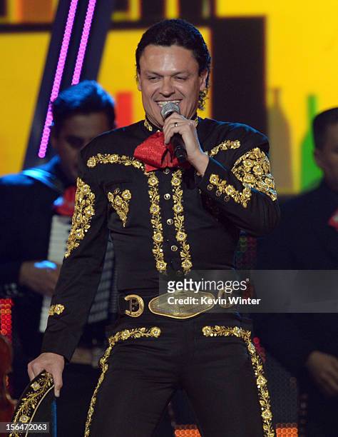 Singer Pedro Fernandez performs onstage during the 13th annual Latin GRAMMY Awards held at the Mandalay Bay Events Center on November 15, 2012 in Las...
