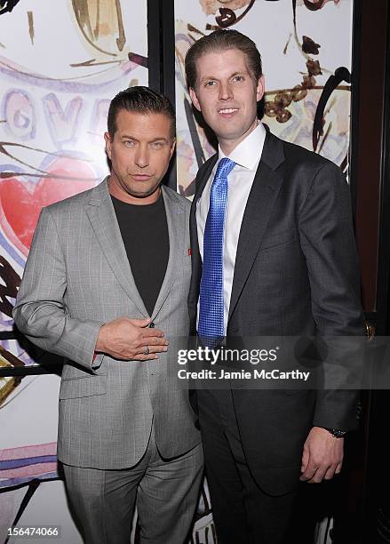 Stephen Baldwin and Eric Trump attend Henri Bendel holiday window unveiling 2012 at Henri Bendel on November 15, 2012 in New York City.