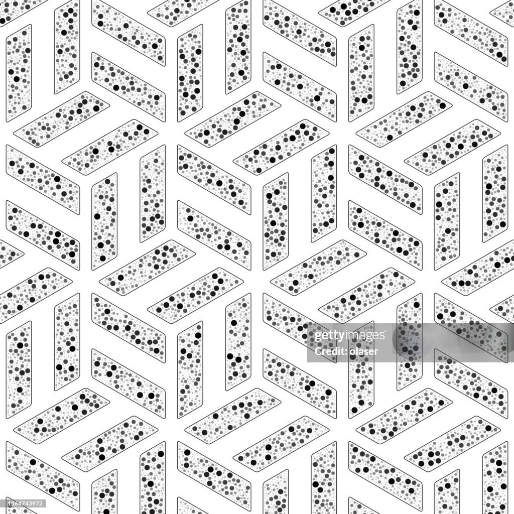 Simple Cubic Pattern Cube Pattern With Sides Covered By Rectangles With Bubble Dots High-Res ...