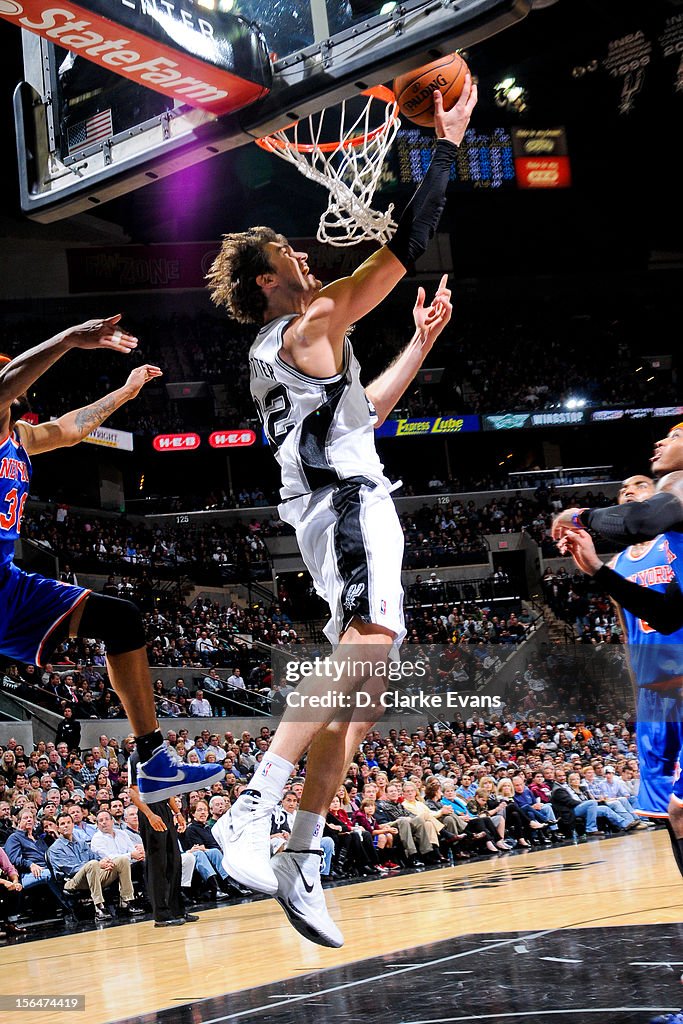 New York Knicks v San Antonio Spurs