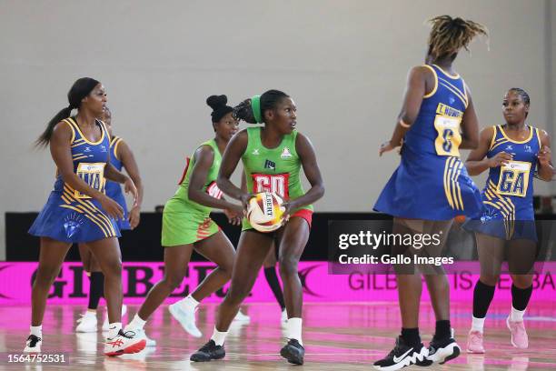Jane Dambo of Malawi in action during the Netball World Cup 2023 Pool B match between Malawi and Barbados at Cape Town International Convention...
