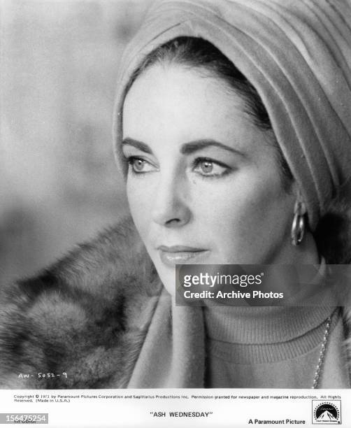 Elizabeth Taylor in a scene from the film 'Ash Wednesday', 1973.