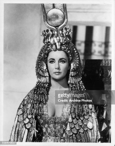 Elizabeth Taylor in a scene from the film 'Cleopatra', 1963.