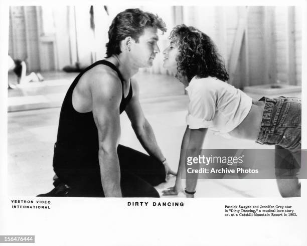 Patrick Swayze and Jennifer Grey in a scene from the film 'Dirty Dancing', 1987.