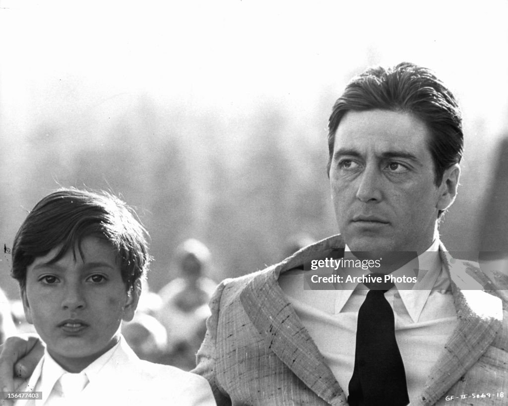Al Pacino with child in a scene from the film 'The Godfather: Part