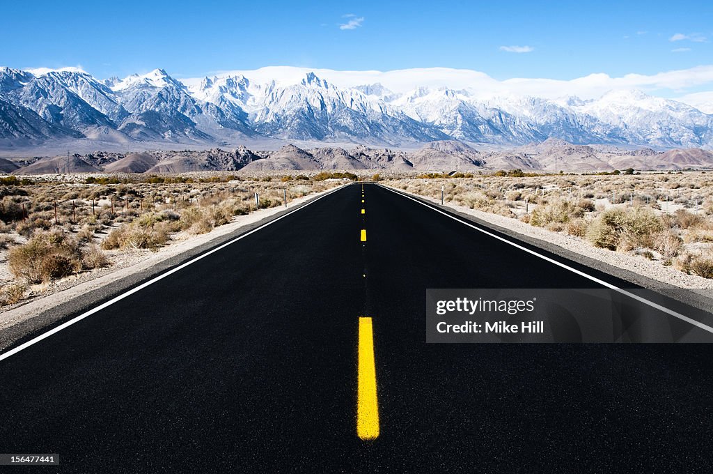 Deserted highway, California, USA