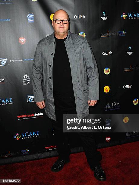 Composer Timothy Andrew Edwards arrives for sCare Foundation's 2nd Annual Halloween Benefit held at The Conga Room at L.A. Live on October 28, 2012...